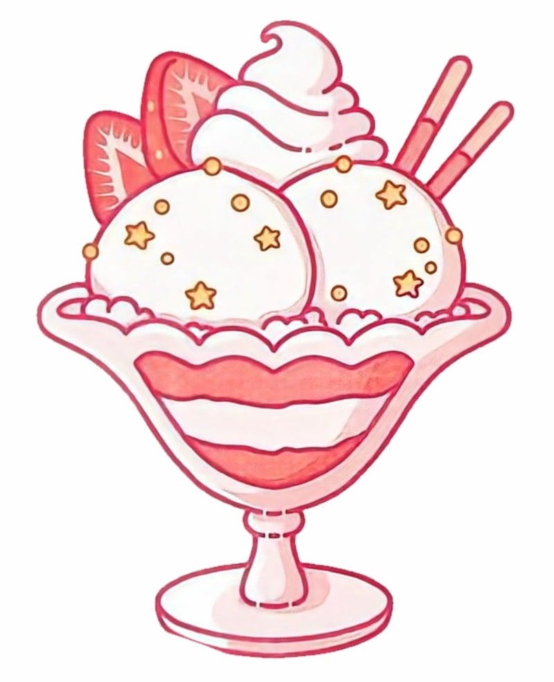 Ảnh đồ ăn anime phong cách chibi dễ thương