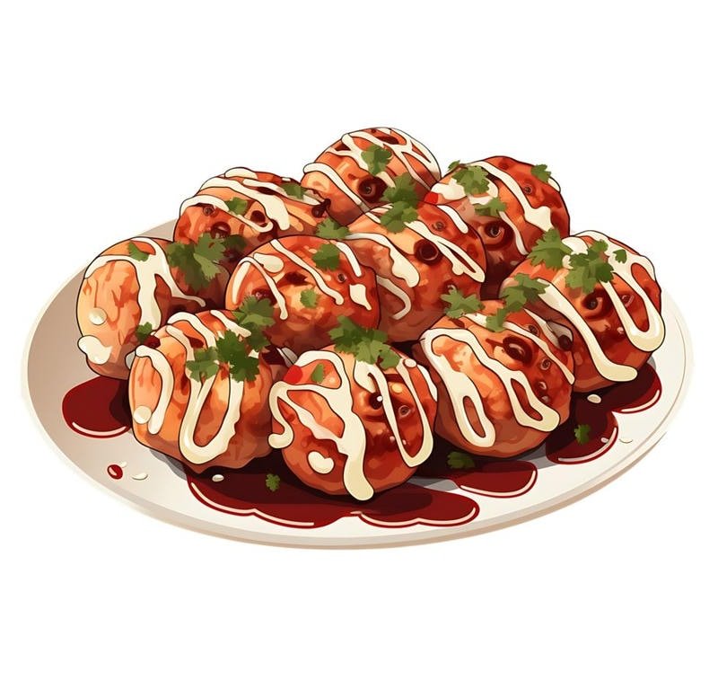 Hình đồ ăn nhật bản anime với chi tiết tinh tế