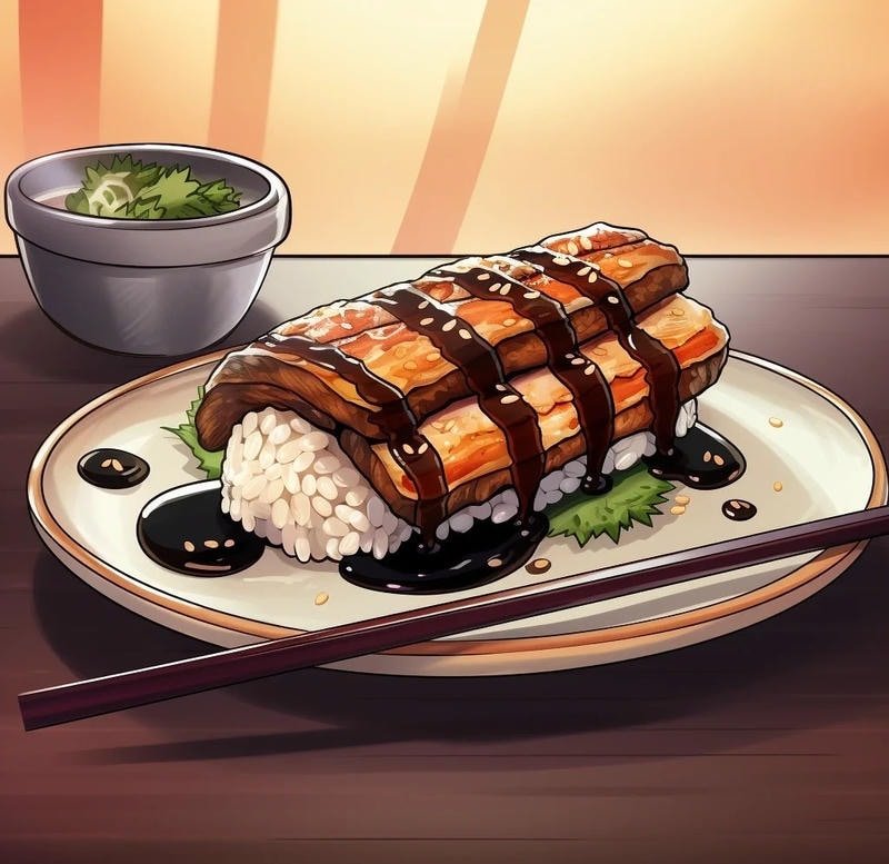 Anime đồ ăn với món tráng miệng dễ thương