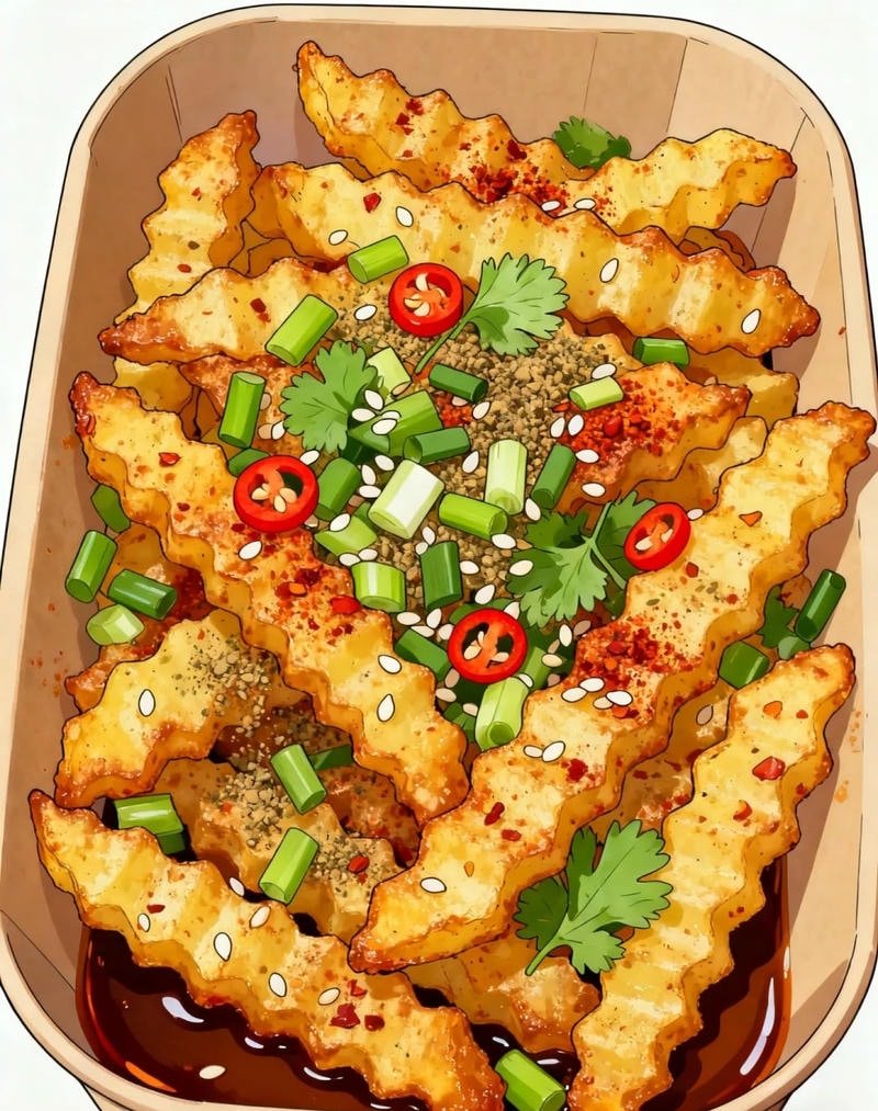 Đĩa sushi anime với màu sắc tươi ngon