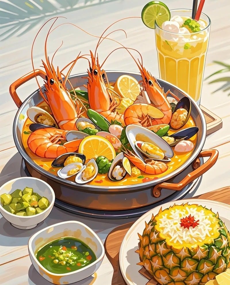 Món tráng miệng anime với phong cách dễ thương