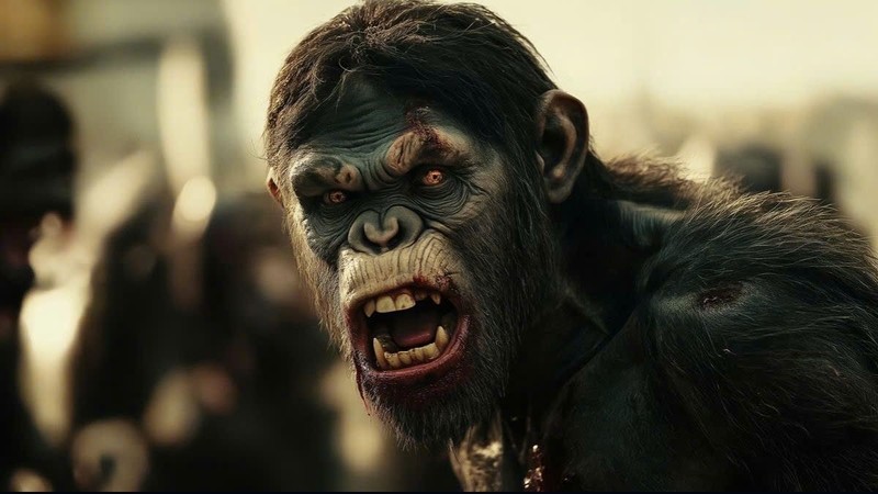 Hình nền khỉ 3D hài hước, chi tiết sống động, phù hợp màn hình 16:9