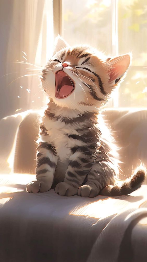 Hình nền mèo 3D cute 4K