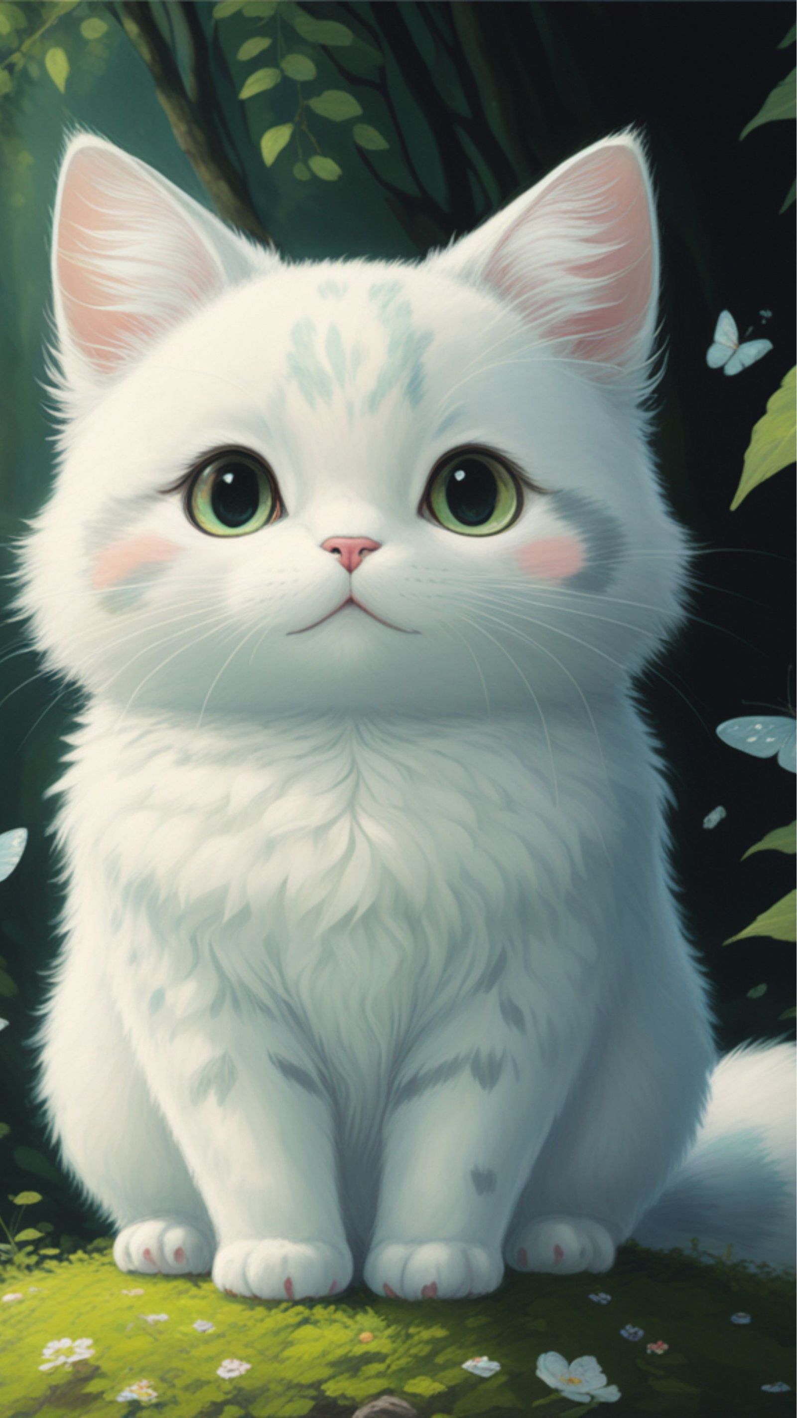 Hình nền mèo 3D cute 4K