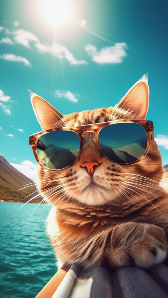 Hình nền mèo 3D cực cool ngầu