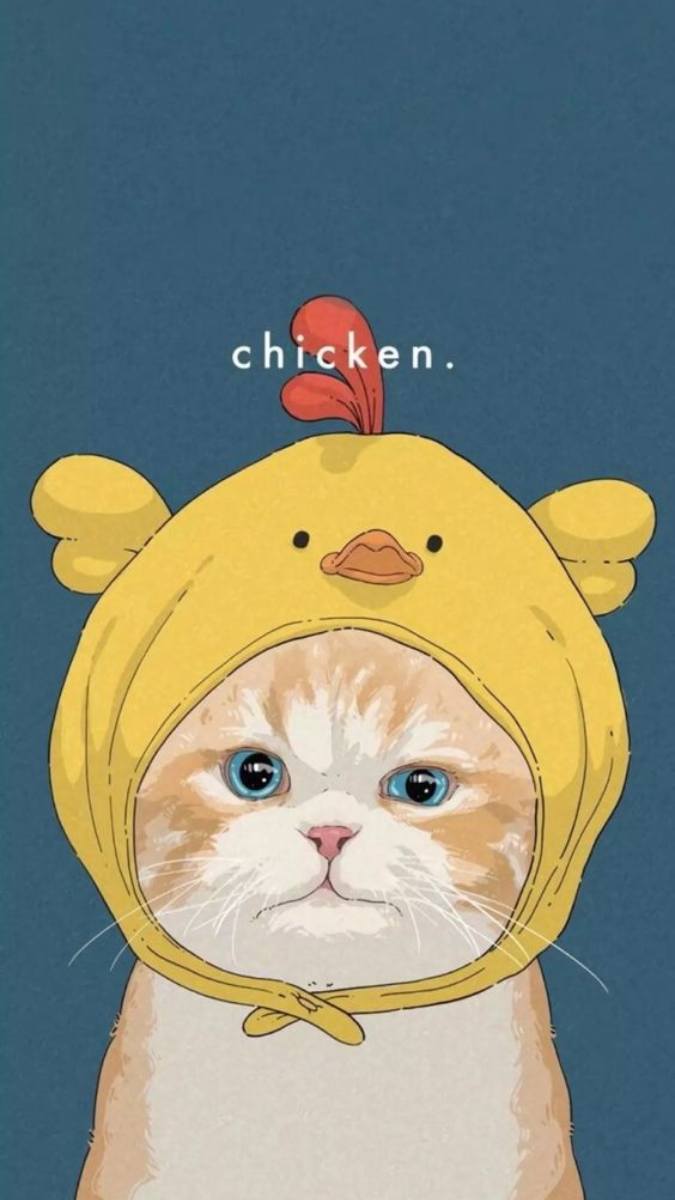 Hình nền mèo chibi cute 4K