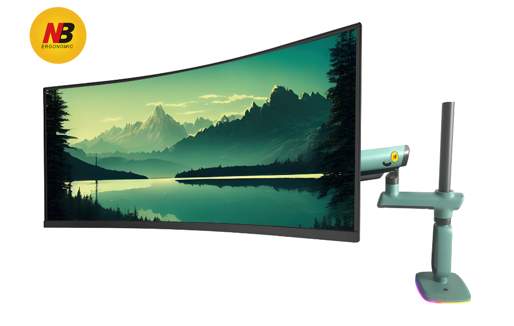 GEARVN - Giá treo màn hình máy tính North Bayou NB-K7 Led RGB