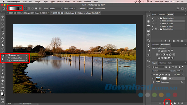 Vẽ một gradient trên hình
