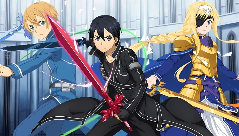 Ảnh nền máy tính Kirito và bạn bè siêu ngầu