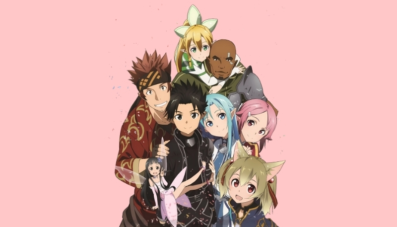 Ảnh nền máy tính Kirito và bạn bè bắt mắt