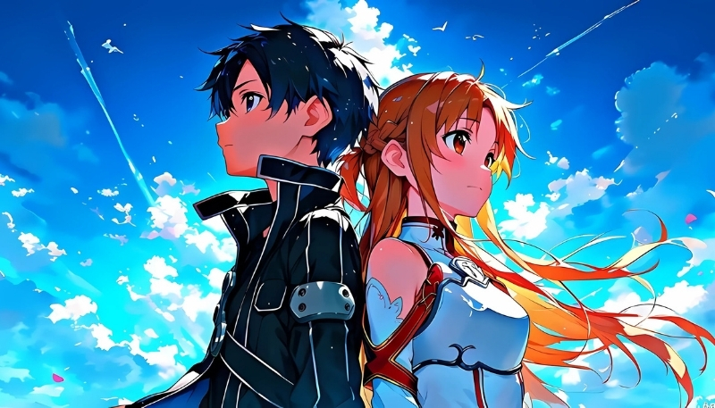 Ảnh nền máy tính Kirito và Asuna ngầu nhất