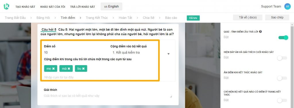 Hướng dẫn tạo kiểm tra online hình 7