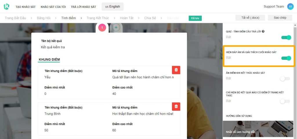Hướng dẫn tạo kiểm tra online hình 15