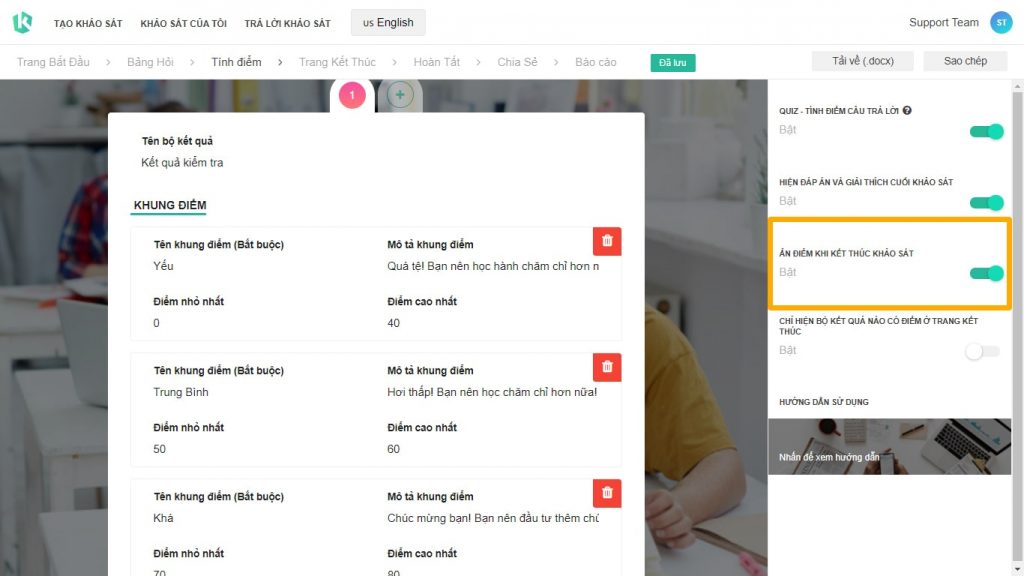 Hướng dẫn tạo kiểm tra online hình 9