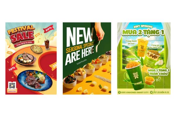 Poster quảng cáo là ấn phẩm ngắn gọn, thu hút với một thông điệp chính (Nguồn: Pikbest - SGMY - Nguyên Design)