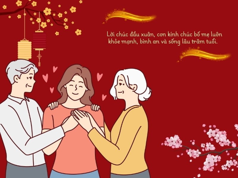 Lời chúc Tết cha mẹ đầu năm ý nghĩa, sâu sắc