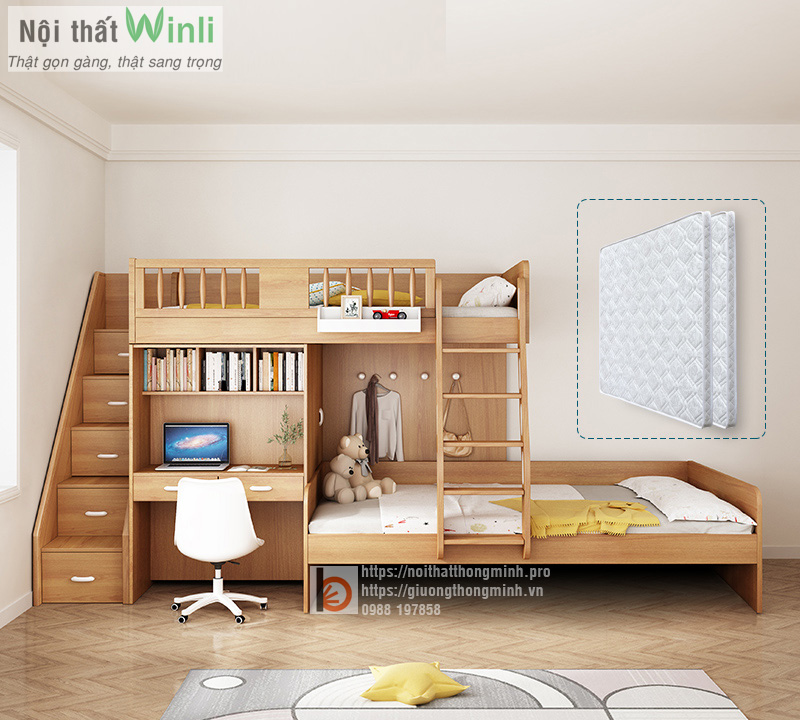 15+ Mẫu Giường Tầng Người Lớn Đẹp, Hiện Đại