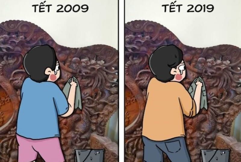 Meme sinh hoạt ngày Tết