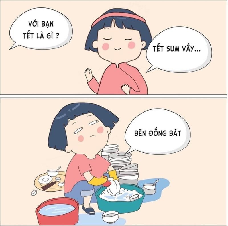 Meme sinh hoạt ngày Tết