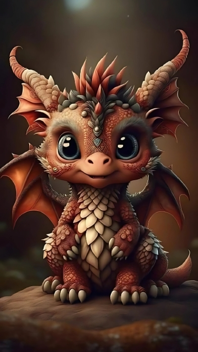 hình nền rồng con chibi cho điện thoại