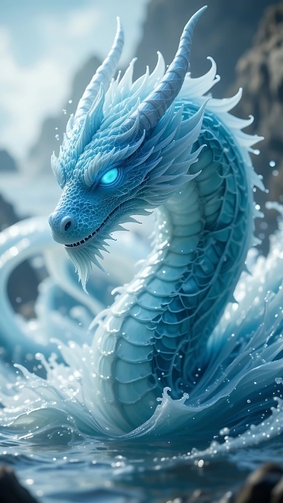 hình nền rồng xanh siêu cute