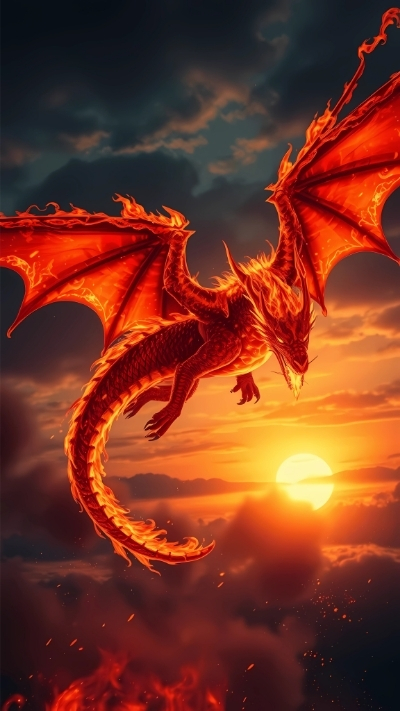 hình nền rồng lửa 4k