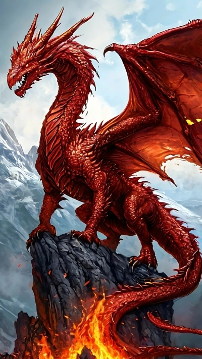 hình nền rồng lửa tấn công