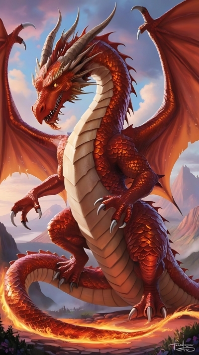 ảnh nền rồng lửa 4k