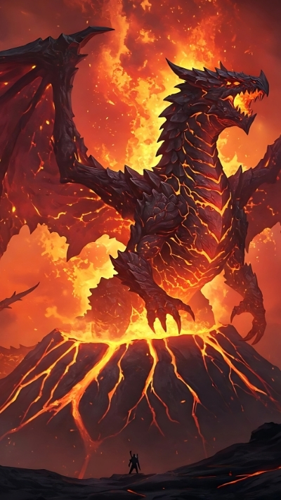 ảnh nền rồng lửa cool ngầu