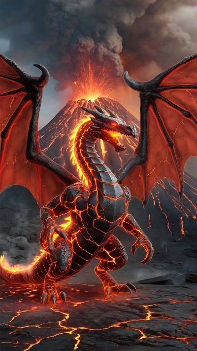 ảnh nền rồng lửa cho điện thoại