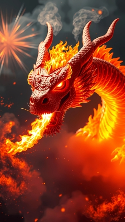 hình nền rồng lửa màu hoả