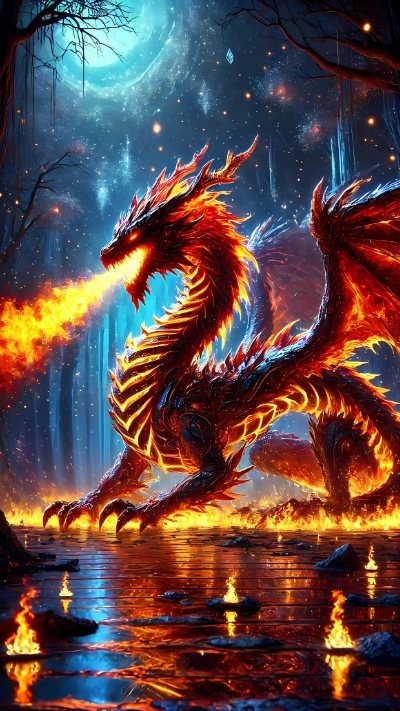 hình nền rồng lửa cho pc