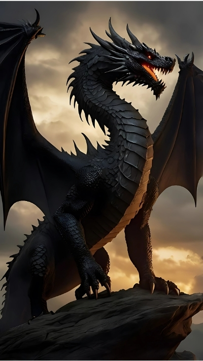 hình nền rồng đen