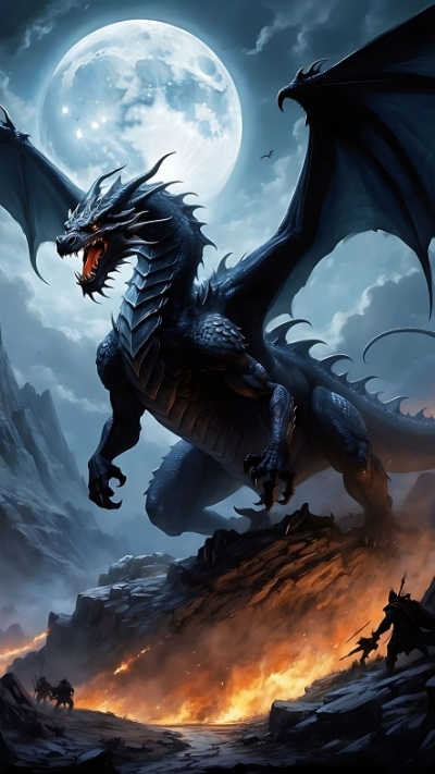 ảnh nền rồng đen cực đẹp