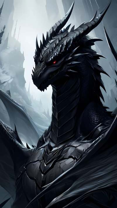 hình nền rồng đen hài hước