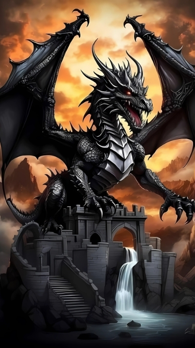 hình nền rồng đen cực ngầu