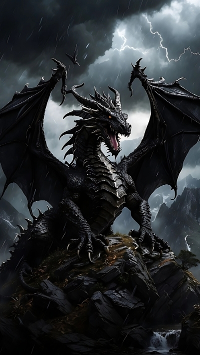 bộ sưu tập hình nền rồng đen sang trọng