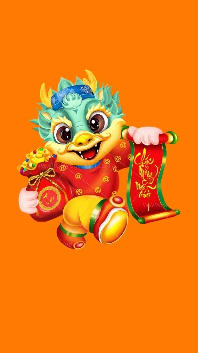 ảnh nền rồng giáp thìn hoạt hình cute