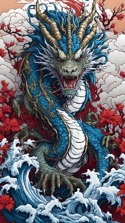 ảnh nền cá chép hoa rồng 4k