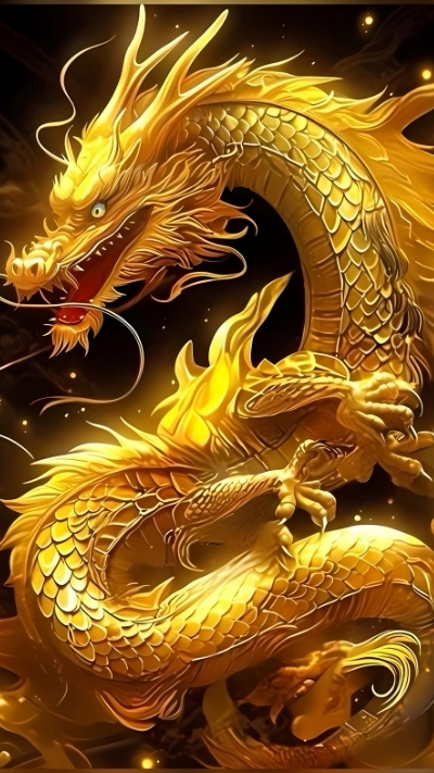 hình nền rồng vàng hoàng gia