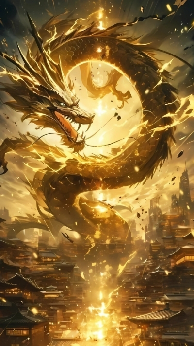 hình nền rồng vàng biểu tượng