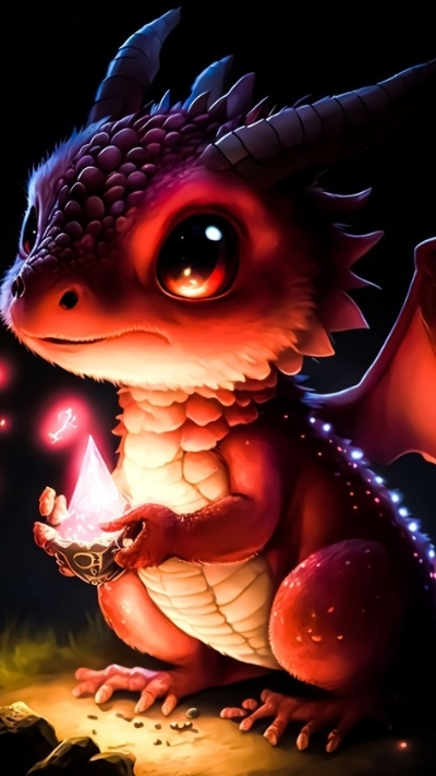 hình nền rồng con chibi siêu đẹp