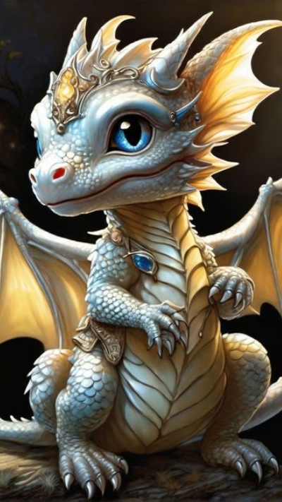 hình nền rồng con chibi vui tính