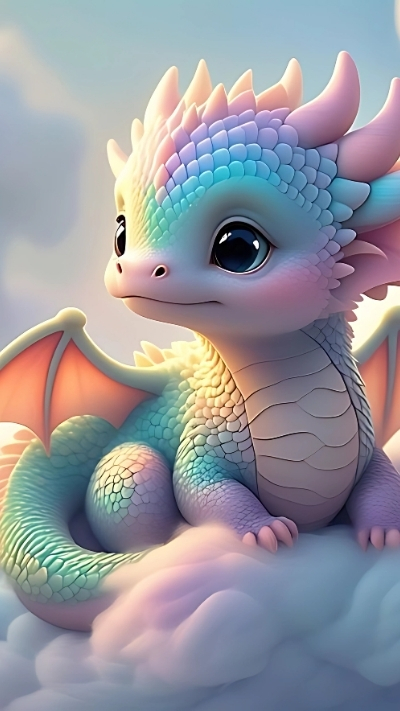 anh nền rồng con chibi cute