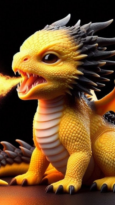 hình nền rồng con chibi dễ thương