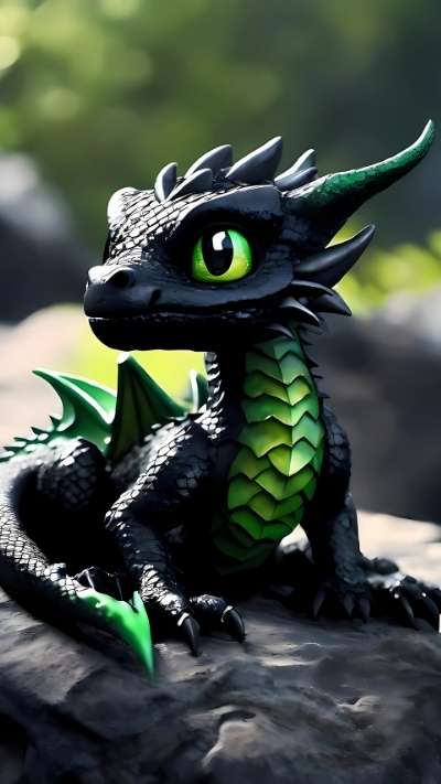 anh nền rồng con chibi 4k