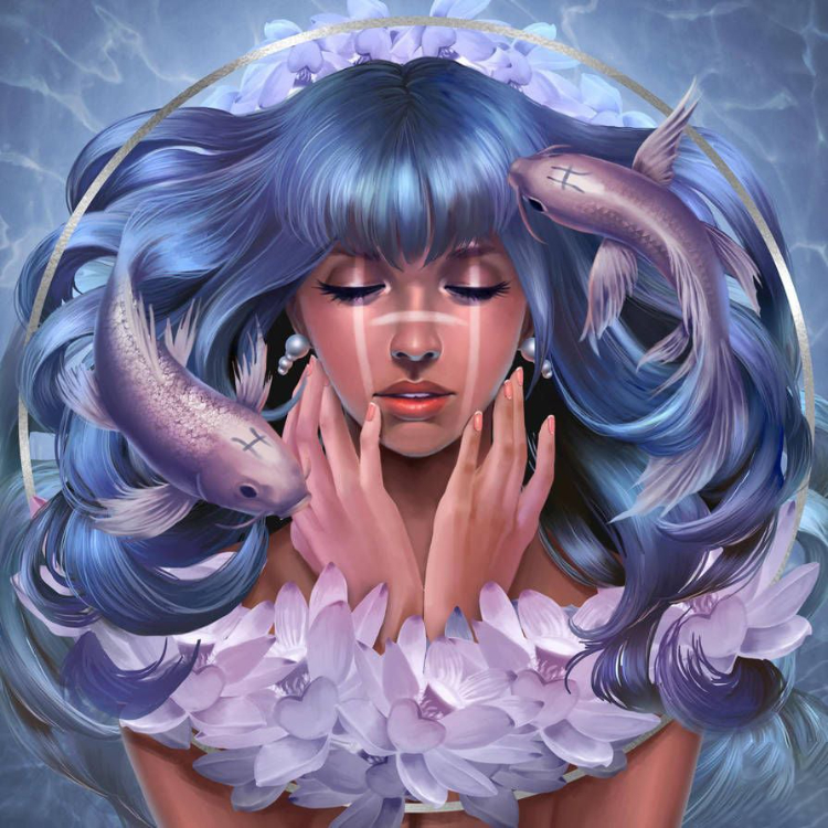 Ảnh cung Song Ngư anime phong cách 3D