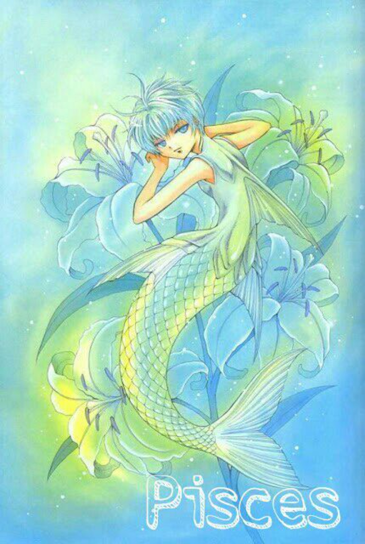 Hình ảnh cung Song Ngư anime đơn giản