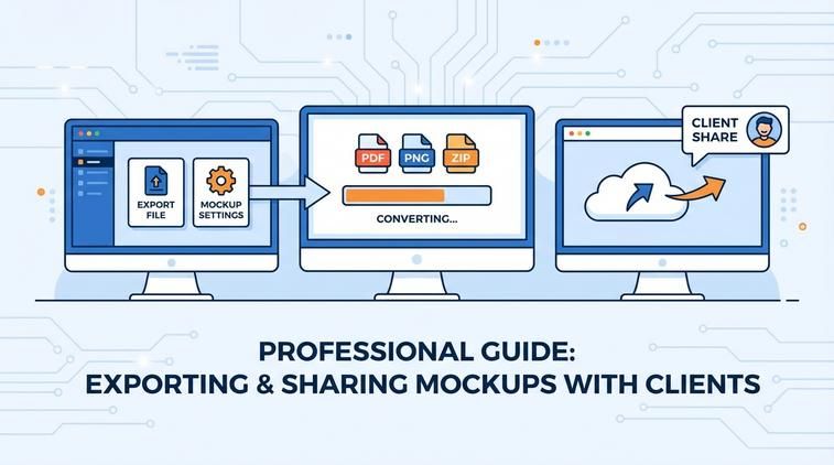 Xuất file mockup hoàn chỉnh và chia sẻ với khách hàng