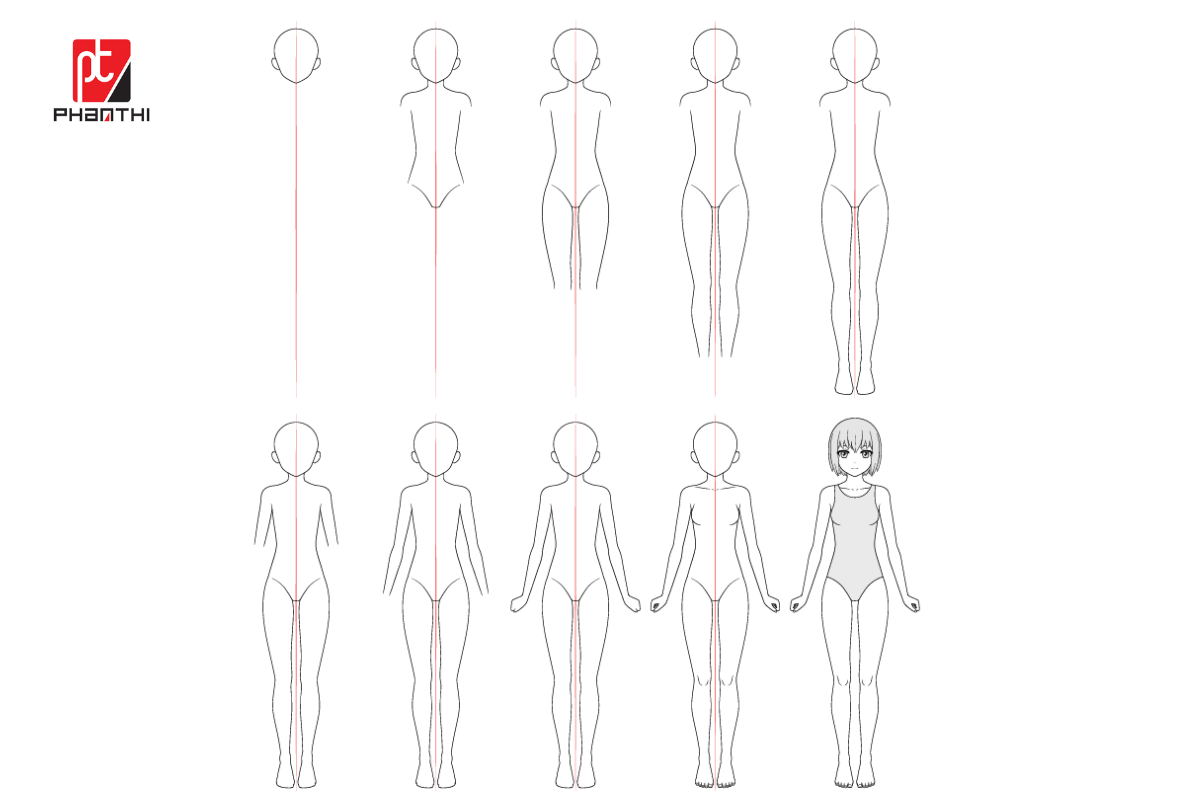HƯỚNG DẪN VẼ TOÀN THÂN NHÂN VẬT NỮ ANIME